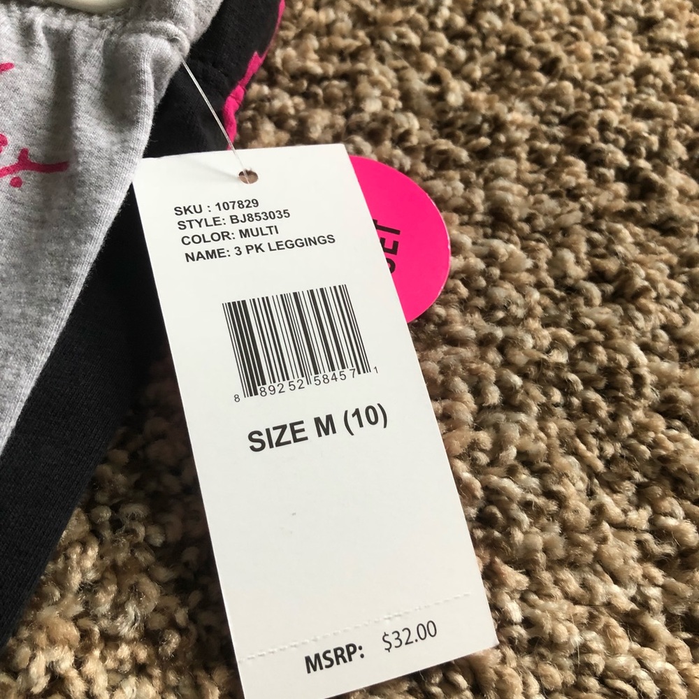 3 pack!! Bnwt Betsey Johnson girls leggings!! 💖 - Picture 3 of 8